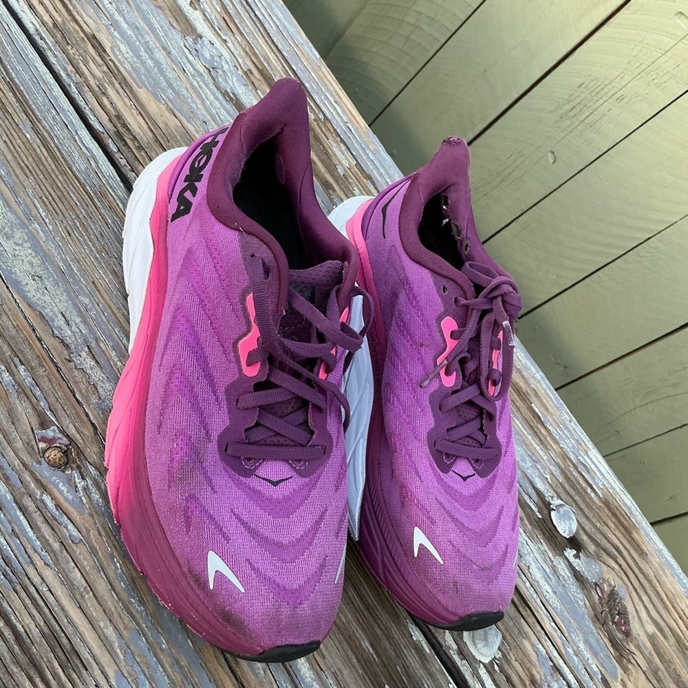 Hoka One One Women's Magenta and Pink Athletic Shoes
